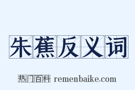 朱蕉反义词是什么意思的图片